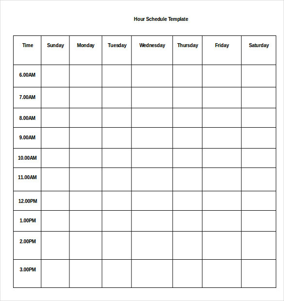 25+ Word Schedule Templates Free Download