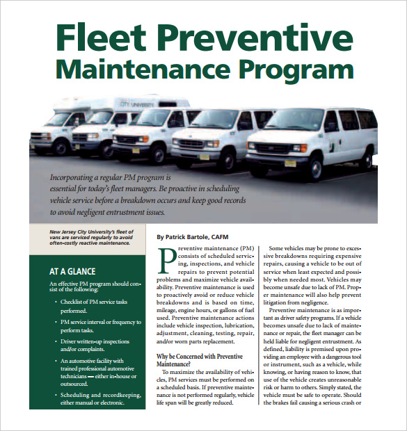 35 Preventive Maintenance Schedule Templates Word Excel PDF