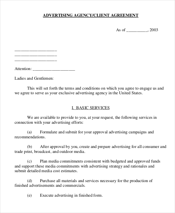 Advertising Contract Template 15+ PDF, Word, Google Docs, Apple Pages