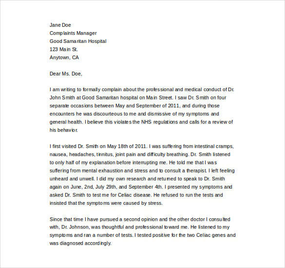 15+ Word Complaint Letter Templates Free Download