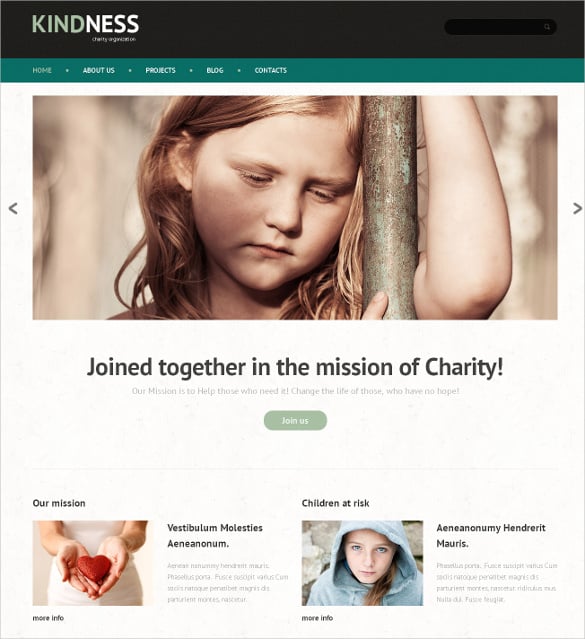 child charity non profit html5 wordpress theme