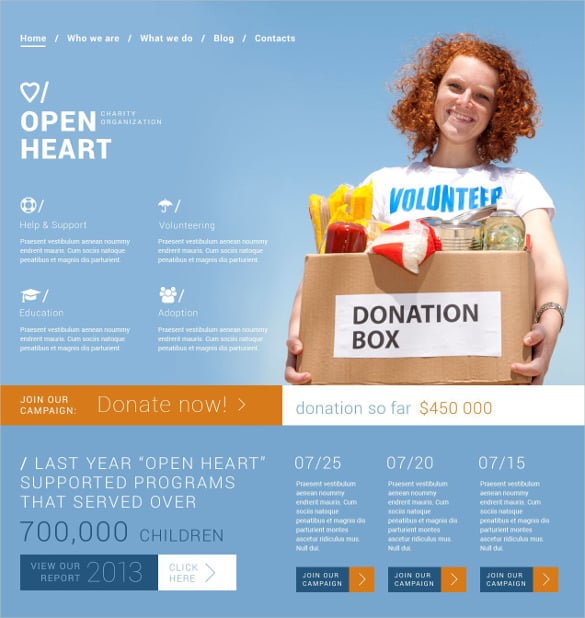 solution for charity sites non profit blog joomla template