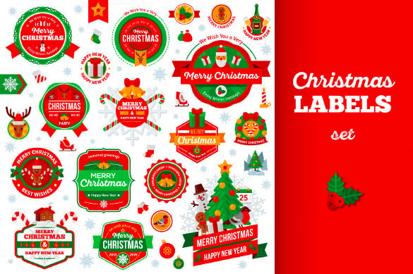 christmas holiday label template