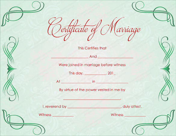 Wedding Certificate Template 18 Free PSD AI Vector PDF Format 