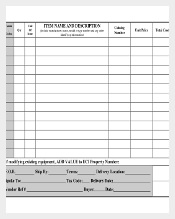 Goods Purchase Order Template PDF Download
