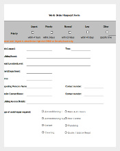 Work Order Request Form Excel Download