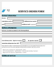 Simple Service Order Template