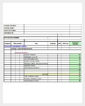 Simple Construction Order Template