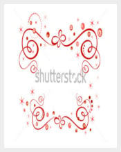 Beautiful Red Holiday Border Template