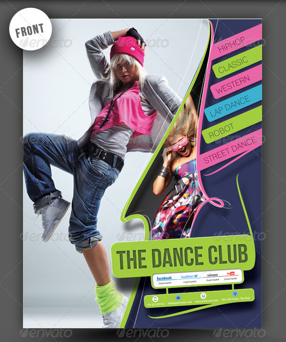 dance poster template photoshop free download