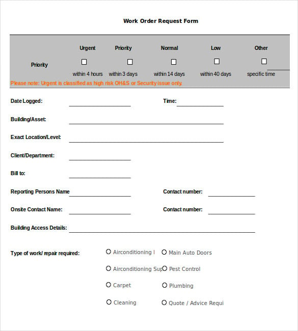 work order request form excel download2
