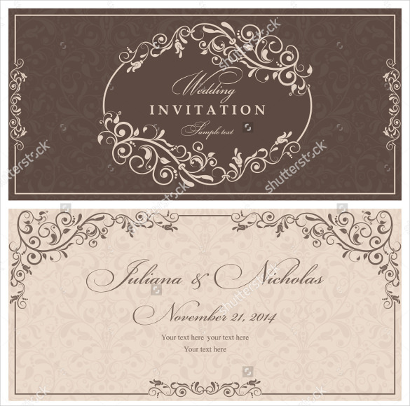 Wedding Invitation Template 71 Free Printable Word Pdf Psd Damask Free Wedding Invitation Template