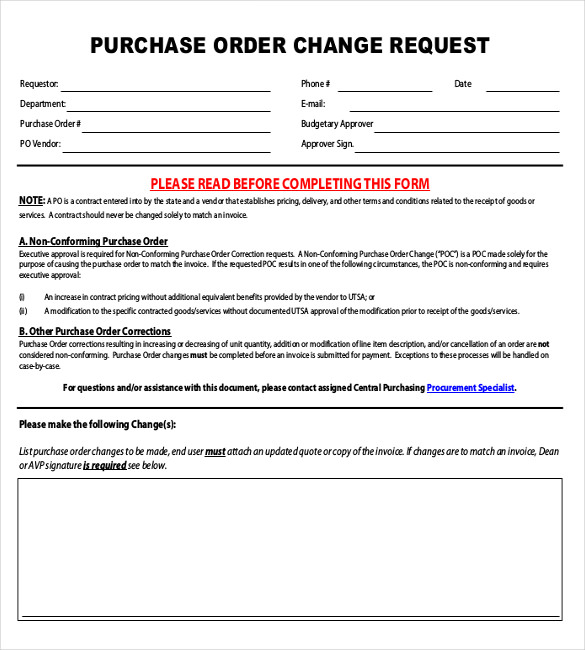 change order request template 12 Ways On How To Get The