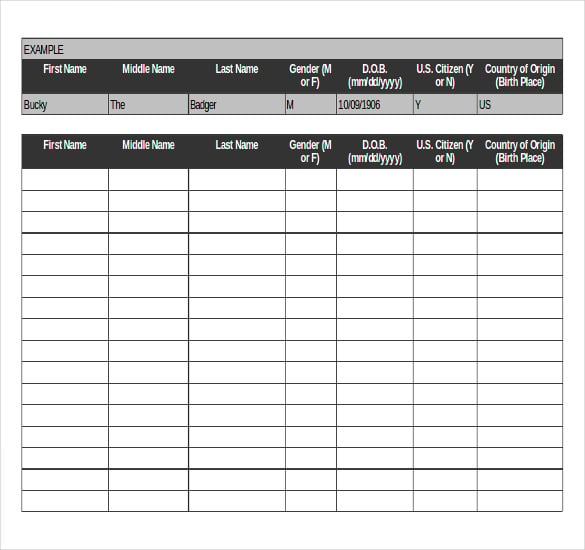 an excel template for house security service order form