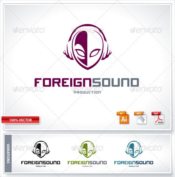 musical logo vector template download