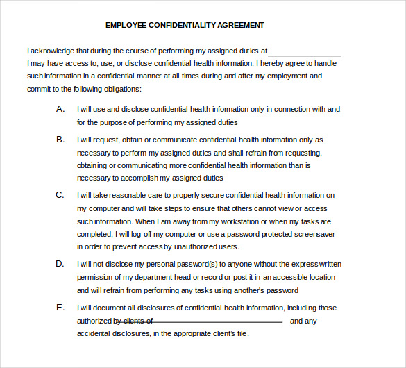 employee-confidentiality-agreement