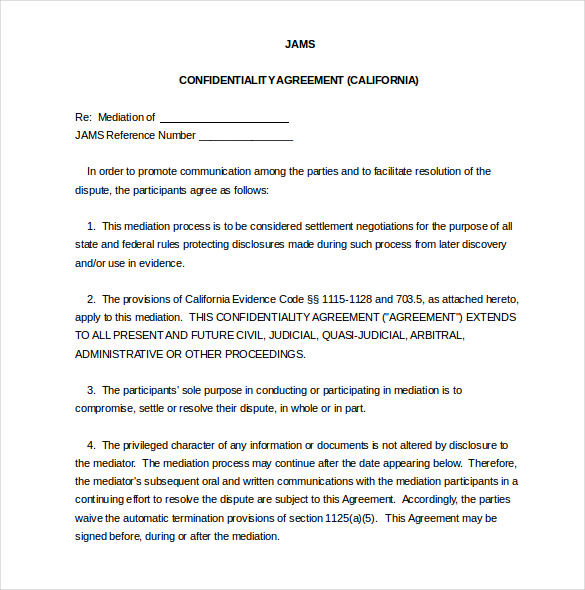 34+ Word Confidentiality Agreement Templates Free Download