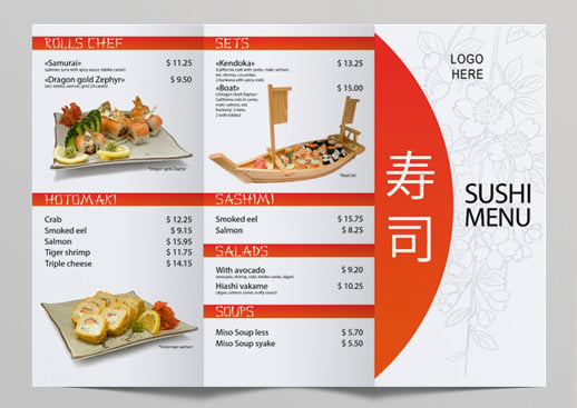 sample restaurant price menu template