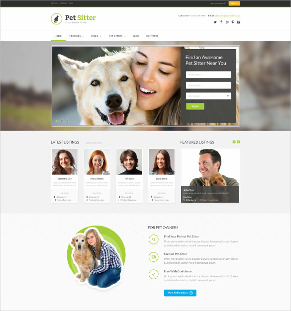 18+ Animal & Pets Blog Themes & Templates