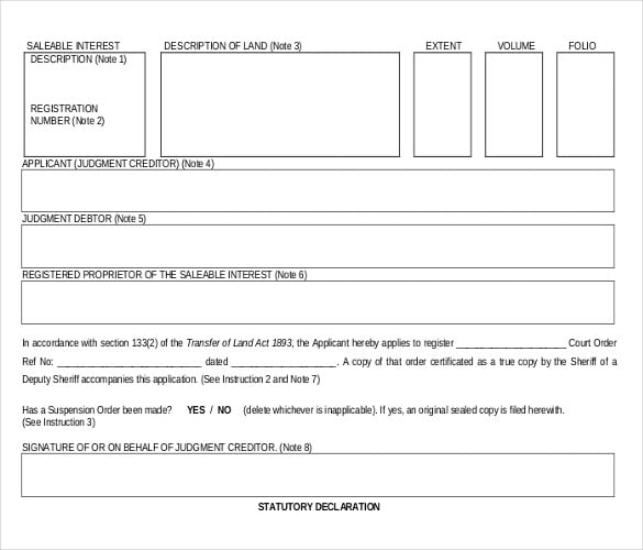 property sale order pdf template download