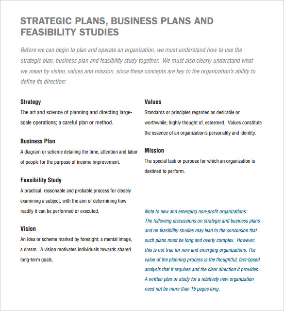 non profit business plan template free download