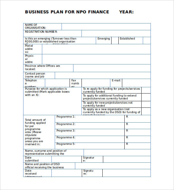 1-Page-Nonprofit Business Plan