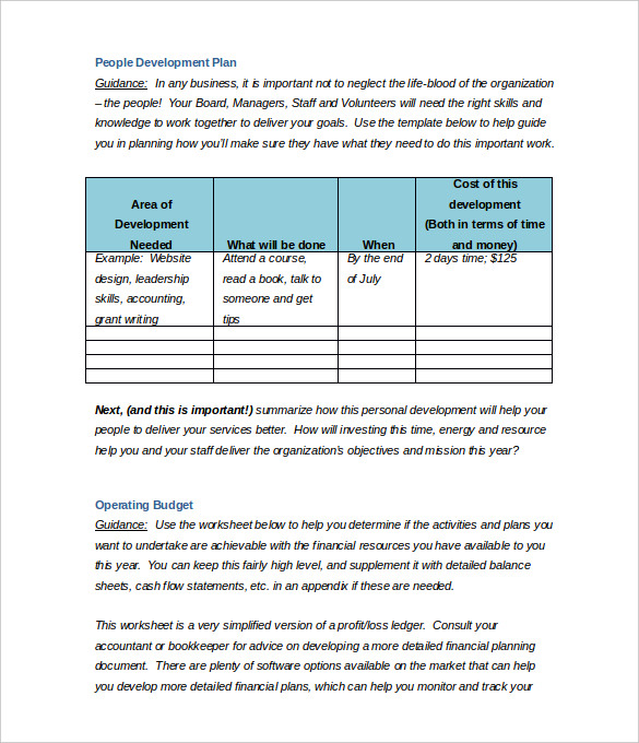 23 Non Profit Business Plan Templates Word Pdf Google - 