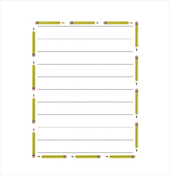 lined paper with border