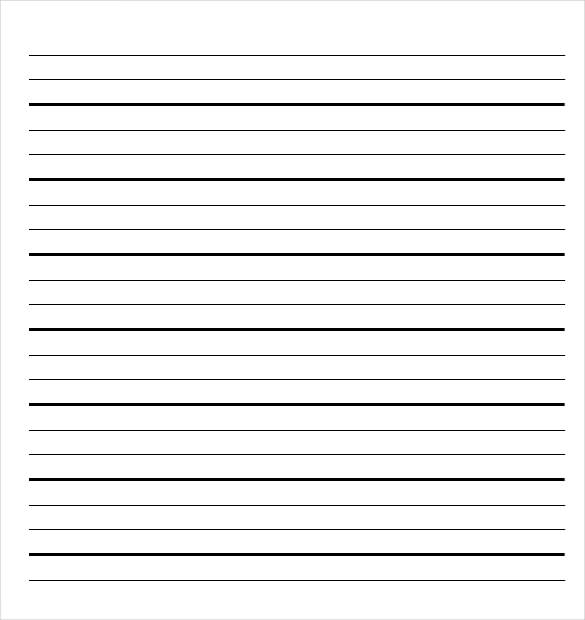 Lined paper for english writing