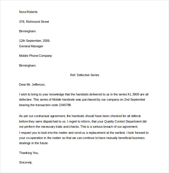 19 Formal Complaint Letter Templates PDF DOC