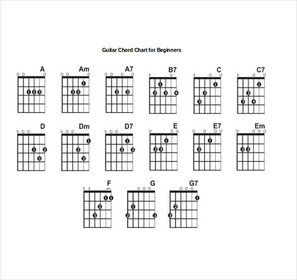 15 Word Guitar Chord Chart Templates Free Download