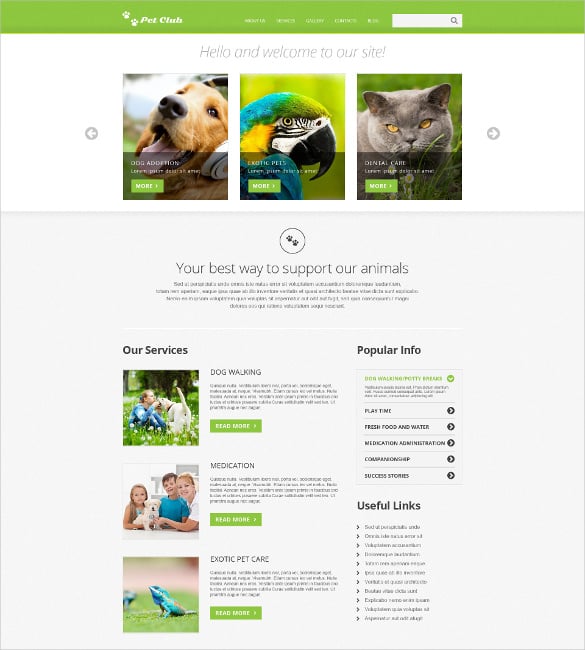 animals pets responsive joomla bootstrap template