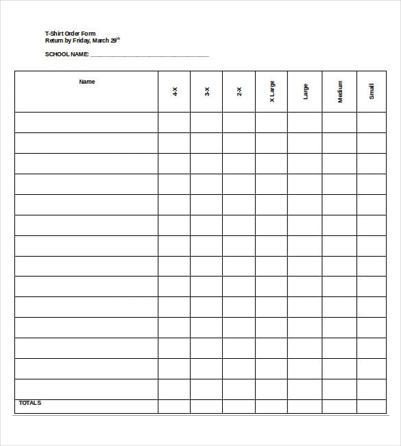 Free Blank Fundraiser Order Form Template from images.template.net
