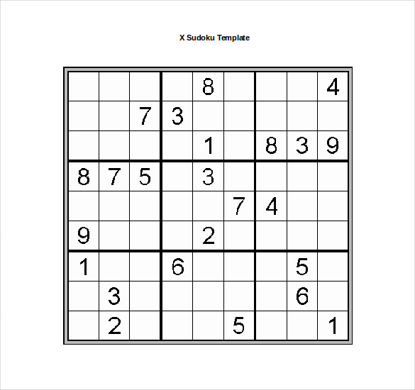 15 Word Sudoku Templates Free Download Free Premium Templates