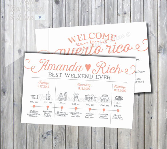 52+ Wedding Itinerary Templates - DOC, PDF, PSD