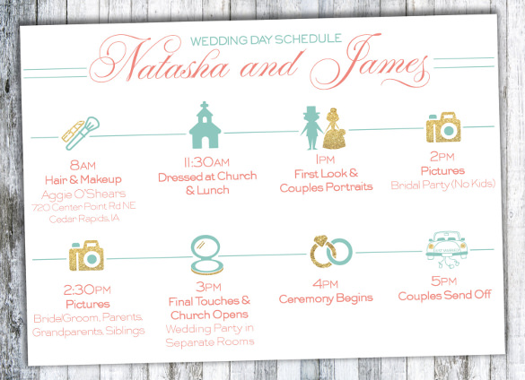 32+ Wedding Timeline Templates -Word, Excel, PDF, PSD, Vector EPS