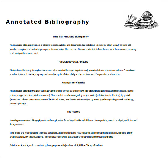 15+ Word Annotated Bibliography Templates Free Download