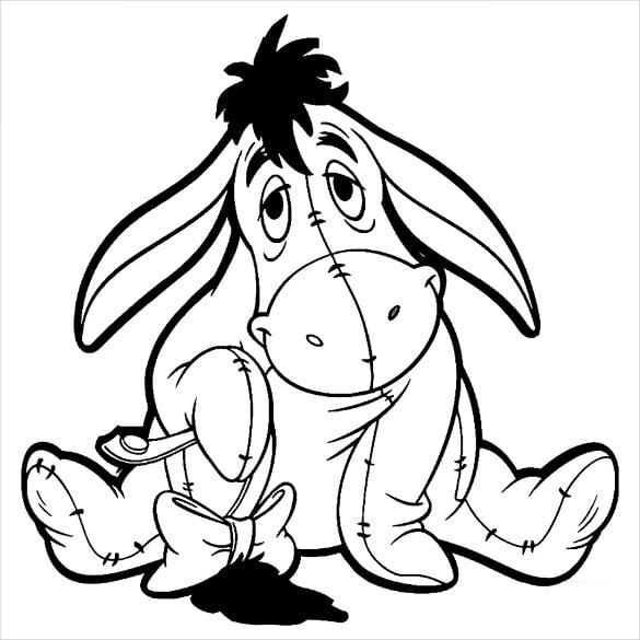 eeyore stencil template for chirldren for free