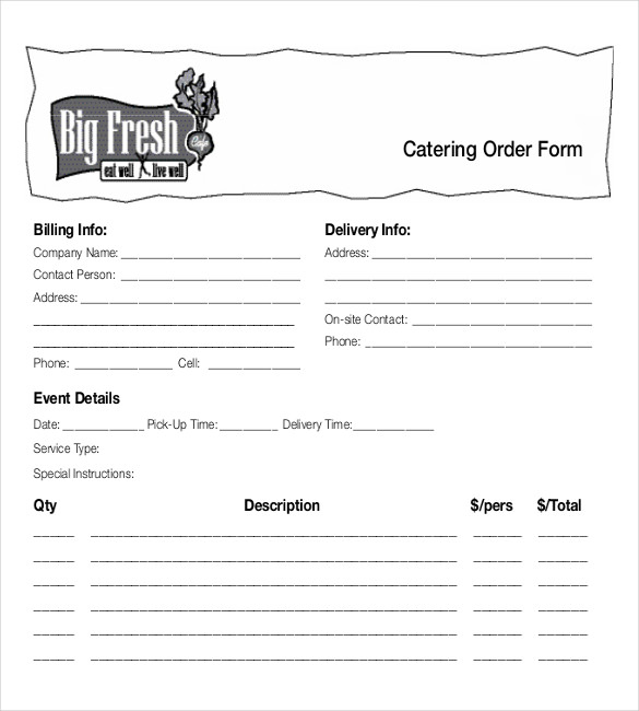 20+ Food Order Templates – Docs, WORD