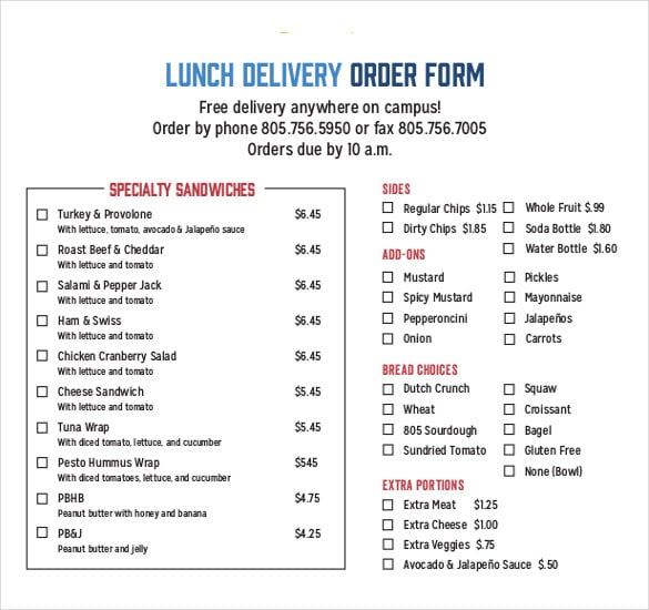 lunch-delivery-order-form-free-sample-example-format-download