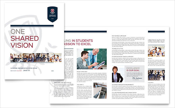 word format high school brochure template