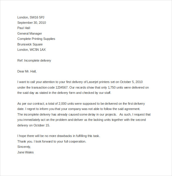 10+ Business Complaint Letter Templates - PDF, DOC