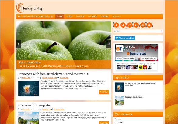 grocery store blog website template