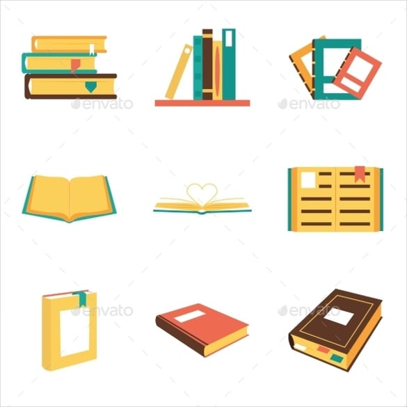 library book icon illusration download