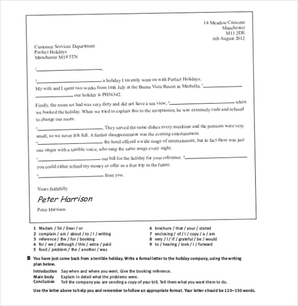 13+ Restaurant and Hotel Complaint Letter Templates - PDF, DOC | Free