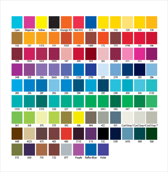 23+ Word Pantone Color Chart Templates Free Download