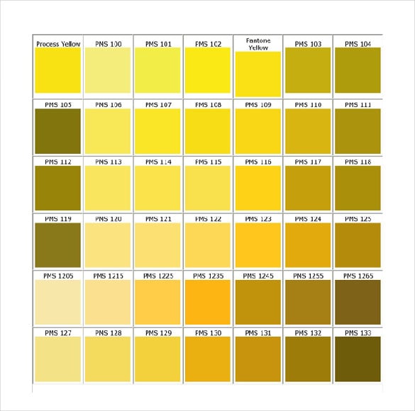 23+ Word Pantone Color Chart Templates Free Download