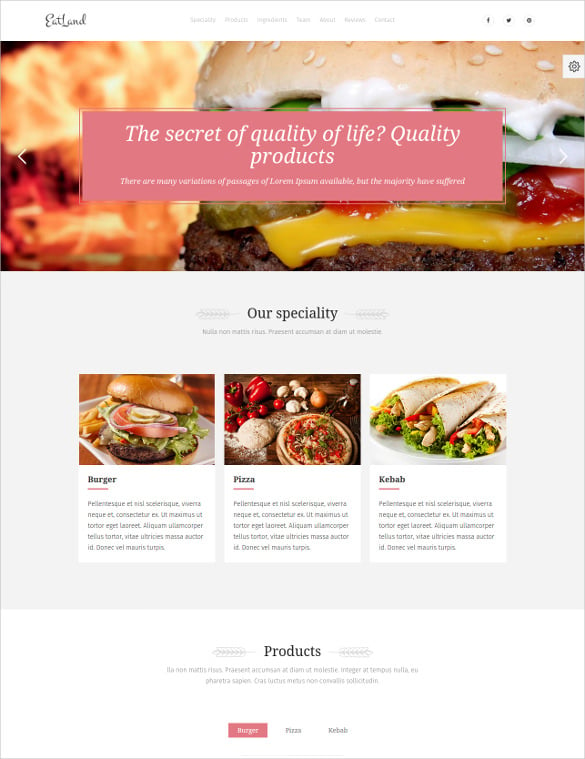 grocery store landing page websitetemplate