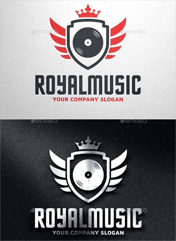 royal music logo psd template download