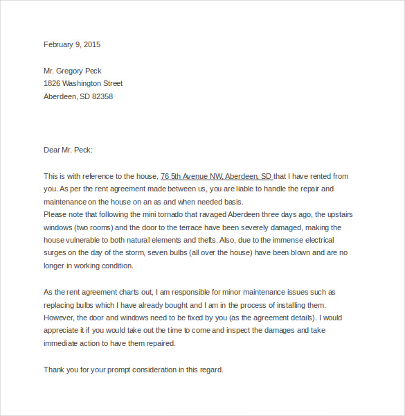 15+ Tenant Complaint Letter Templates PDF, DOC